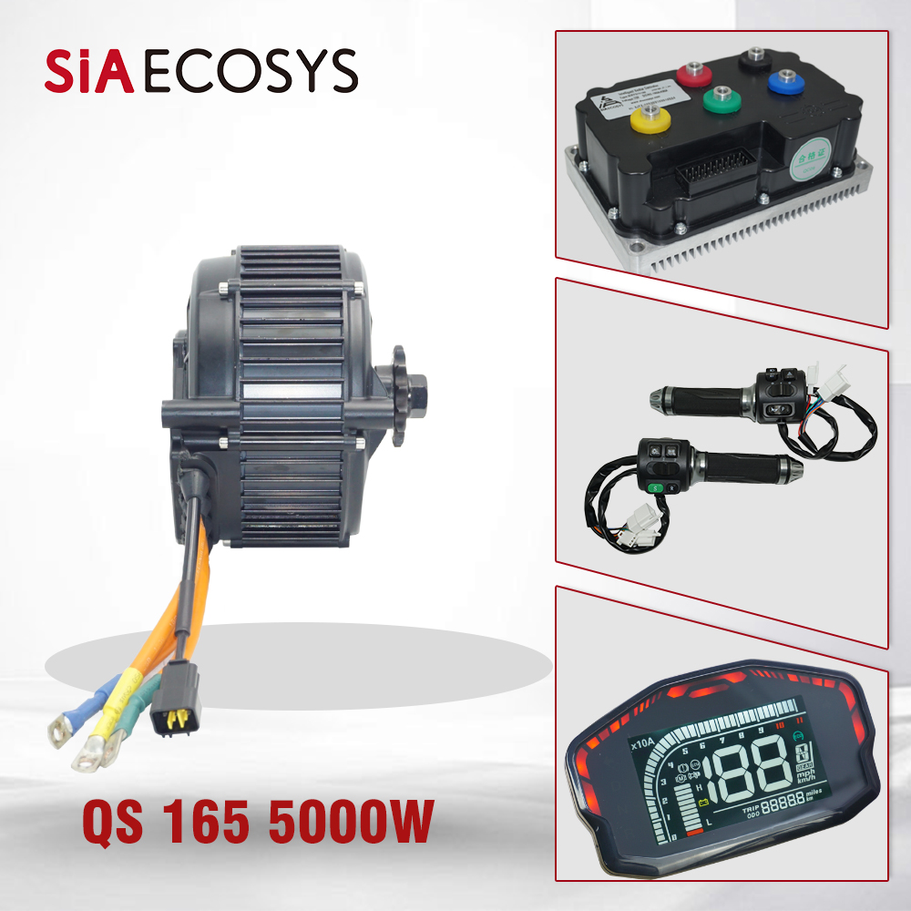 QSMOTOR QS165 V2 5000W 72V 35H - đánh giá và giá Mid Drive Motor Kit 72V 5000W